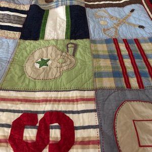 POTTERY BARN SPORTS BEDDING WITH ONE SHAM